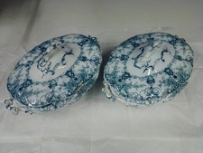 BEAUTIFUL BRIDGWOOD AND SON, LINDA, PORCELAINE OPAQUE, SERVING DISH, TERRINE X 2