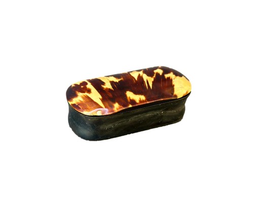 French antique horn snuff - snuff, box