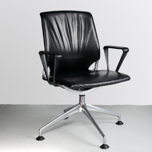 Vitra meda black - meda, leather