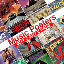 Music concert poster comic - music,