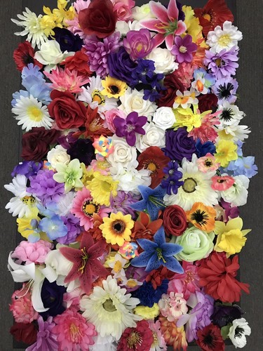 100x mixed flower heads joblot - mixed,