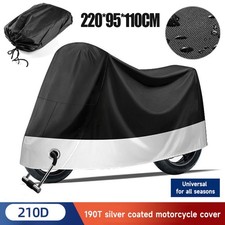 L Heavy Duty Waterproof Motorcycle Motorbike Cover Outdoor Rain Dust Protector