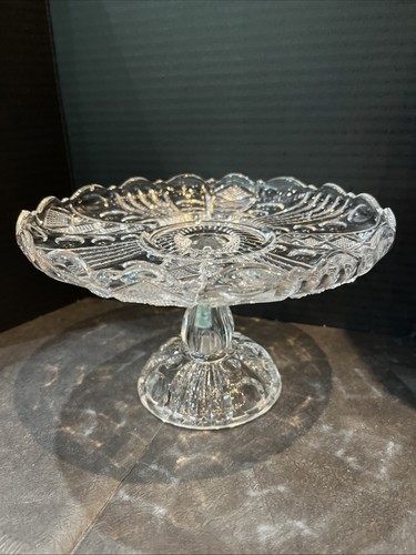 Glass pedestal cake - glass, 8”