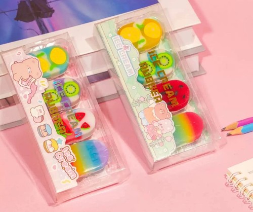 Eraser rubber erasers - set, for