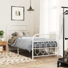 WALPLUS Metal Bed Frame White