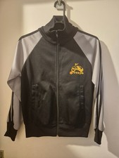 Vintage Vespa Unisex Sports Top Size S Black & Grey Retro design zipup high neck