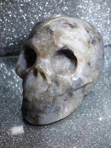 Natural labradorite skull - natural,