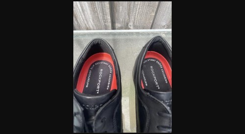 Rockport black leather - black,