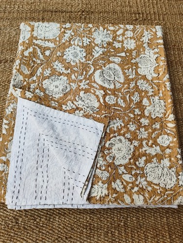 Indian hand block print double - print,