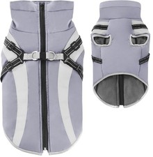 Grey Reflective Dog Coat