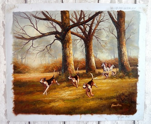 Vintage oil painting canvas - painting,