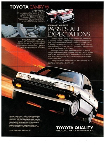 1989 toyota camry - toyota, white