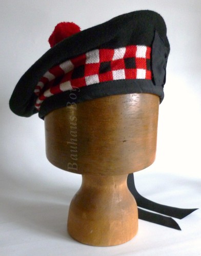 Kilt balmoral hat black wool - wool, &