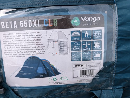 Vango tent beta 550xl - vango,