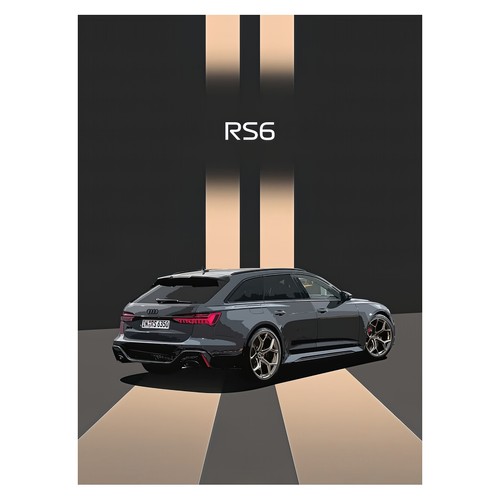 Rs6 sports car poster sleek - car,