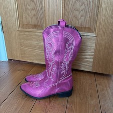 Metallic Pink Mid Calf Western