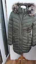 Centigrade Faux Down Coat With Removable Hood Khaki New Size Medium QVC