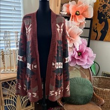 Very J Earth Tone Knit Aztec