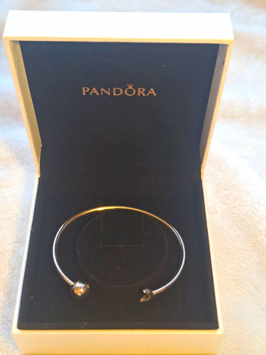 Pandora silver open bangle - pandora,