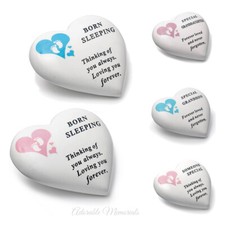 White Love Heart Memorial