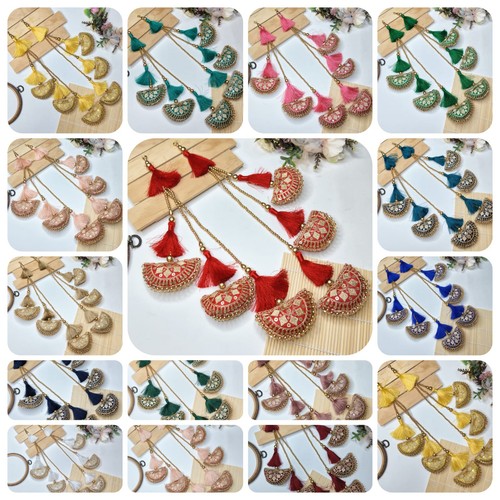 Embroidered multicolour latkan - multicolour,