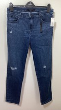J Brand blue denim ripped skinny jeans 12 28 new johnny frayed trunc