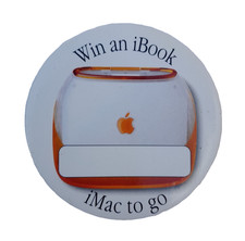 VTG 2000s APPLE MAC IMAC / IBOOK COMPUTER PROMOTIONAL BADGE