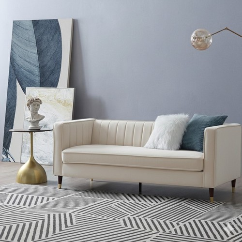 Seater cream luxury velvet - cream,