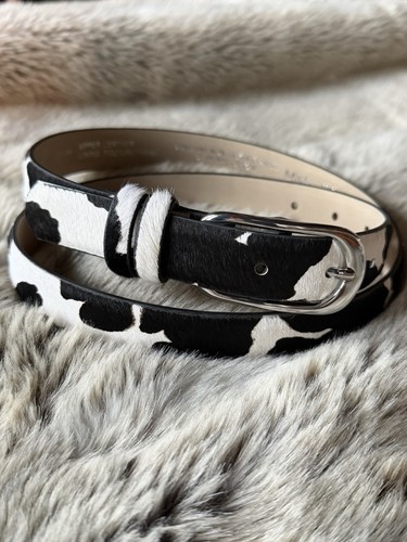 Cow skin print belt - cow,