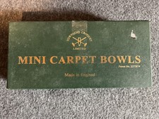 Vintage Mini Carpet Bowls Boxed Set Townsend Croquet Ltd Excellent Condition