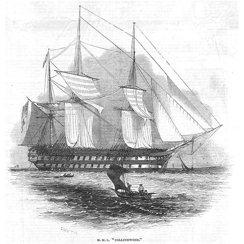Hms collingwood gun ship of - 80-gun,