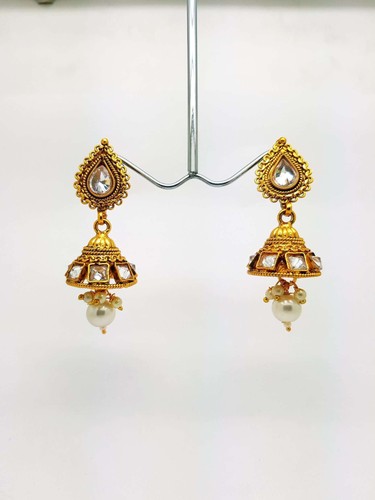 Small clear gold reverse stone - small,