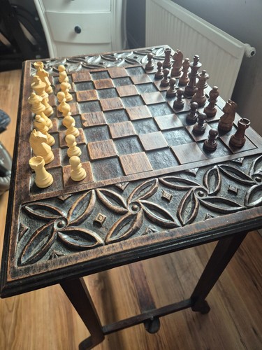 Edwardian chess table - chess,