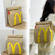 Realistic Backpack/Messenger Side Bag - Fast Food Leisure Student Gift