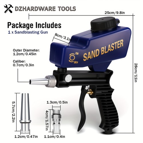 Air sandblasting gun - air, psi