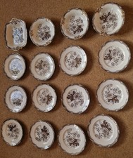 A Victorian Mulberry ware Dessert Service In Flora pattern by Samuel Alcock