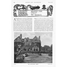 SEDGWICK PARK Horsham Sussex 5x Antique Prints 1901