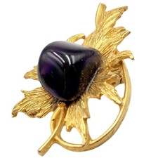 Vintage BAROS Gold Tone Leaf