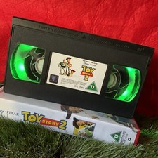Upcycled Retro VHS Lamp, TOY STORY 2 With Remote Control, DISNEY Christmas Gift.