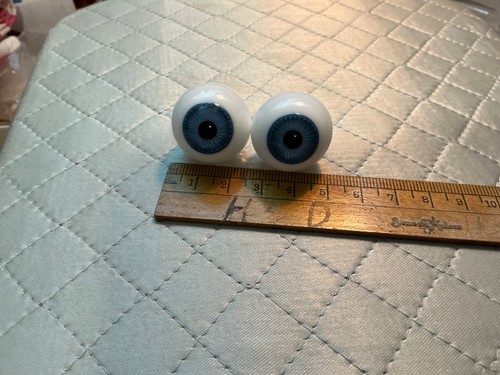 Lrg 25mm blue glass eyes - lrg,