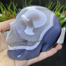 4.3" 1.98LB Ash Sardonyx Skull