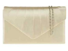 Women Satin Pleated Clutch Bag