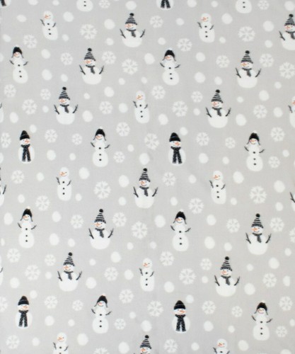 Grey snowman fleece throw - grey,