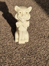 Antique Crested China Figure Of A Cat Rare Design Crested No Damage 