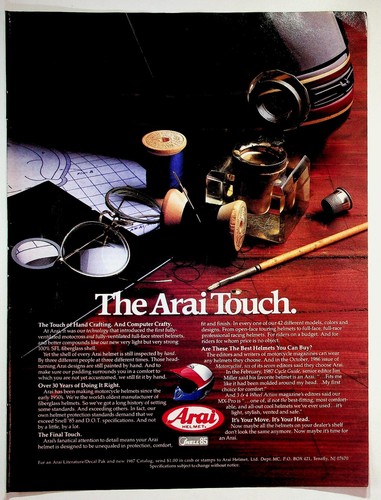 Arai helmet 1987 vintage - ad,