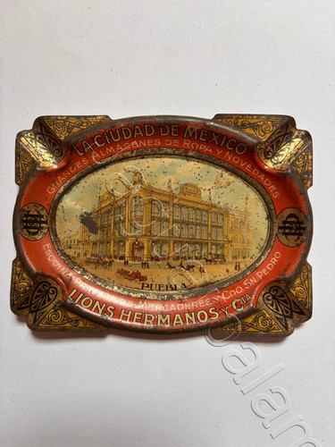 Mexican vtg tin - vtg, lions