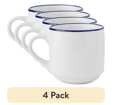 Set of 4 White Stoneware