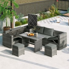 6-Piece Rattan Sofa Set with