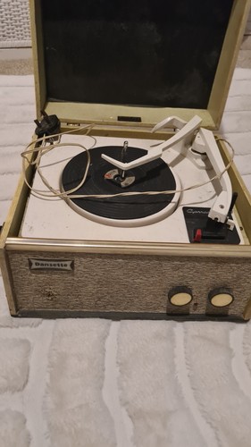 Dansette record player black - record,