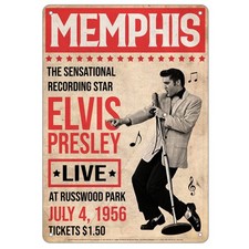 Elvis Memphis Poster Tin Sign